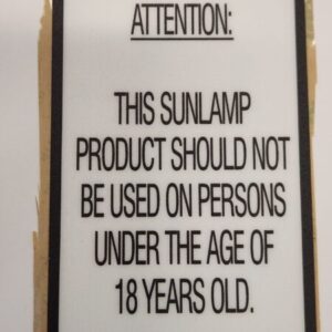 Warning Label Age 18